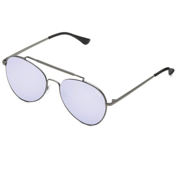 Quay Australia Lickety Split Sunglasses-Gun/Purple